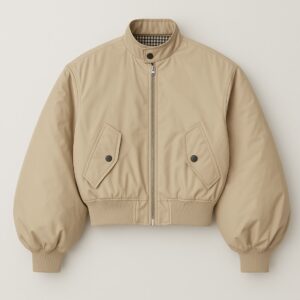 polyester puffed jacket.